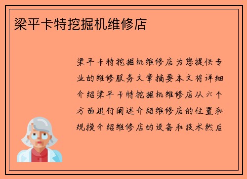 梁平卡特挖掘机维修店 梁平卡特挖掘机维修店